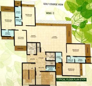 Project Image of 783.0 - 826.0 Sq.ft 3 BHK Apartment for buy in Bhagwati Greens 3