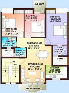 Project Image of 1219.0 - 1350.0 Sq.ft 3 BHK Apartment for buy in Ansal Royale Residency