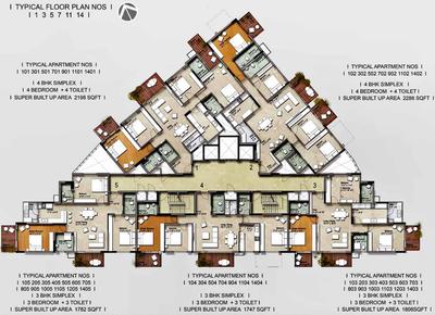 Project Image of 1747.0 - 3251.0 Sq.ft 3 BHK Apartment for buy in Unishire Belvedere Premia