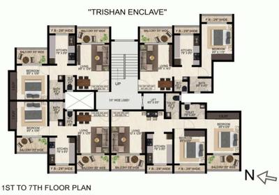 Project Image of 461.02 - 661.98 Sq.ft 1 BHK Apartment for buy in Trishan Enclave