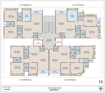 Project Image of 1163.36 - 1286.83 Sq.ft 2 BHK Apartment for buy in Raj Laxmi Vivaan Residency