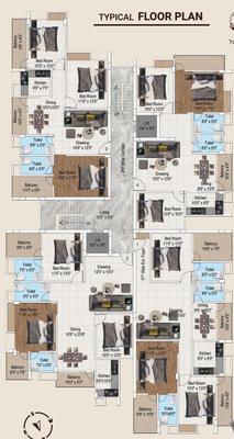Project Image of 1405.0 - 1795.0 Sq.ft 3 BHK Apartment for buy in PRP Majestic