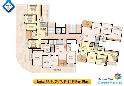Project Image of 447.99 - 1154.11 Sq.ft 1 BHK Apartment for buy in Manohar Vikas Shreeji Paraiso Phase 2