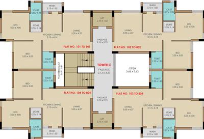 Project Image of 540.46 - 547.78 Sq.ft 2 BHK Apartment for buy in Crystal Orion Park