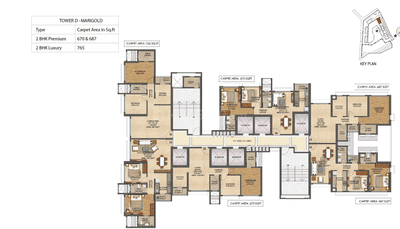 Project Image of 351.54 - 1249.0 Sq.ft 1 BHK Apartment for buy in Runwal Bliss