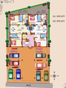 Project Image of 870.0 - 2042.0 Sq.ft 2 BHK Apartment for buy in Rajus Muniram