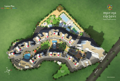 Project Image of 634.32 - 838.51 Sq.ft 2 BHK Apartment for buy in Gurukrupa Marina Enclave Wings OP Phase III