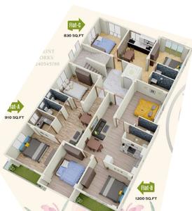 Project Image of 830.0 - 1200.0 Sq.ft 2 BHK Apartment for buy in Sai Magnum
