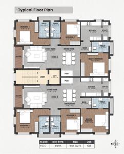 Project Image of 0.0 - 1504.0 Sq.ft 3 BHK Apartment for buy in Akshaya Mbessy 62