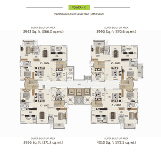Project Image of 3720.0 - 4065.0 Sq.ft 4 BHK Duplex for buy in Sattva Magnificia