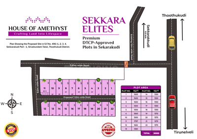 Project Image of 1350.0 - 1797.0 Sq.ft Residential Plot Plot for buy in House of Amethyst Sekkara Elite City