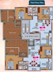 Project Image of 842.0 - 1063.0 Sq.ft 2 BHK Apartment for buy in Kaveri Gardenia