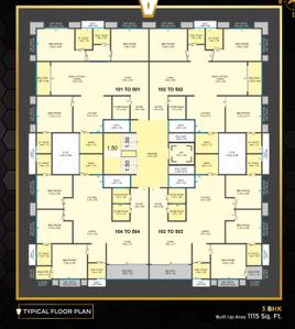 Project Image of 0.0 - 1115.0 Sq.ft 3 BHK Apartment for buy in Brahma The Wingz III