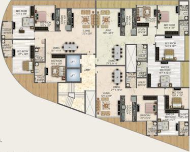 Project Image of 1265.0 - 3359.0 Sq.ft 3 BHK Apartment for buy in Spark Desai Oceanic 11th and 12th Floor