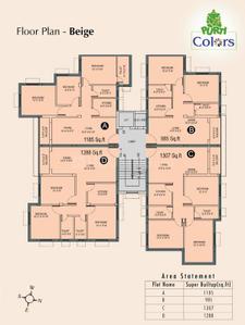 Project Image of 920.0 - 1320.0 Sq.ft 2 BHK Apartment for buy in Aster Purti Colours