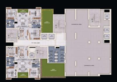 Project Image of 1796.0 - 2425.0 Sq.ft 3 BHK Apartment for buy in ATK The Burj