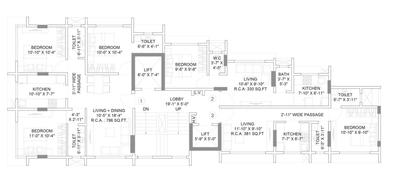 Project Image of 330.02 - 785.98 Sq.ft 1 BHK Apartment for buy in Raja Trishaan