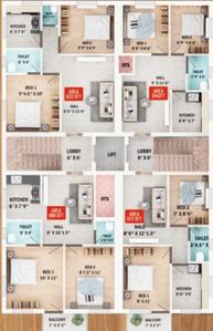 Project Image of 514.0 - 699.0 Sq.ft 2 BHK Apartment for buy in Crest Brooks