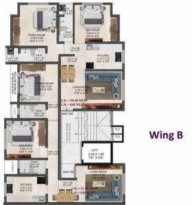 Padmanabh Shree Yogesh CHSL Wing B Cluster Plan from 6th to 7th Floor 1