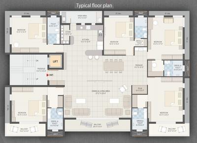 Project Image of 1639.99 - 2450.08 Sq.ft 4 BHK Apartment for buy in Western Utsav Aashaya