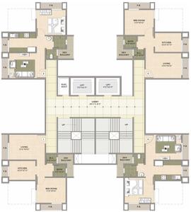 Project Image of 368.0 - 610.0 Sq.ft 1 BHK Apartment for buy in Shree Tirupati Signature Residency