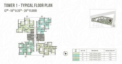 Project Image of 1081.0 - 1789.0 Sq.ft 2 BHK Apartment for buy in Prestige Garden Breeze The Prestige City