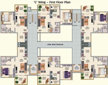 Project Image of 358.0 - 632.0 Sq.ft 1 BHK Apartment for buy in Saakshi Parvatara Phase 1