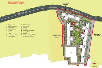 Project Image of 451.55 - 534.97 Sq.ft 2 BHK Apartment for buy in Dosti Greater Thane Sector 3A Cluster 2 Phase 3