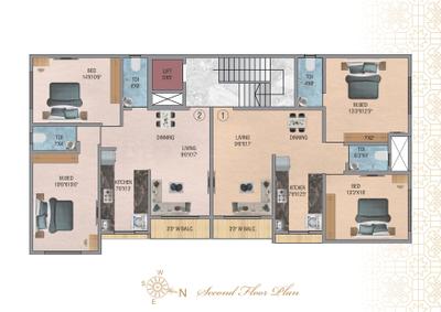 Project Image of 752.61 - 784.58 Sq.ft 2 BHK Apartment for buy in Amber Bliss