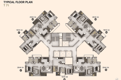 Project Image of 518.39 - 831.3 Sq.ft 1 BHK Apartment for buy in Amanora Arbano Towers 71 And 72