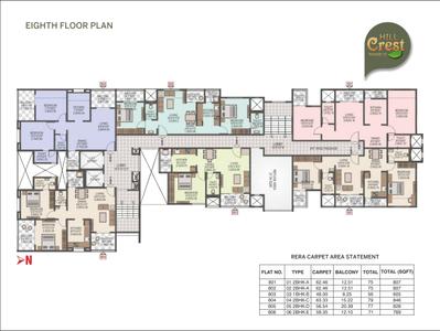 Project Image of 605.0 - 858.0 Sq.ft 1 BHK Apartment for buy in Hill Crest Phase II