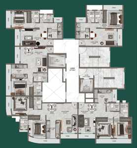 Project Image of 377.17 - 574.15 Sq.ft 1 BHK Apartment for buy in 147 Green
