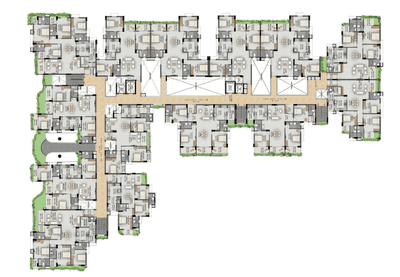 Project Image of 1720.0 - 2417.0 Sq.ft 2.5 BHK Apartment for buy in Veegaland Lluvia Garden