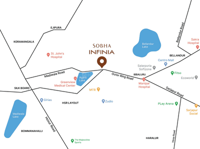 Project Image of 1242.69 - 1493.38 Sq.ft 3 BHK Apartment for buy in Sobha Infinia Phase 2A Block 5 Wing 5