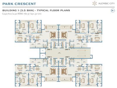 Project Image of 1726.21 - 2327.05 Sq.ft 3.5 BHK Apartment for buy in Alembic Park Crescent