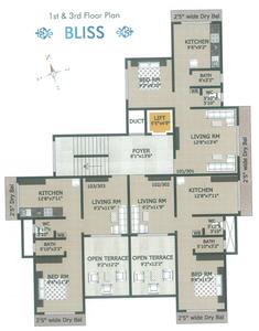 Project Image of 324.0 - 369.0 Sq.ft 1 BHK Apartment for buy in Dreamz Park Freesia Flora Iris Zinnia Aster And Tulip