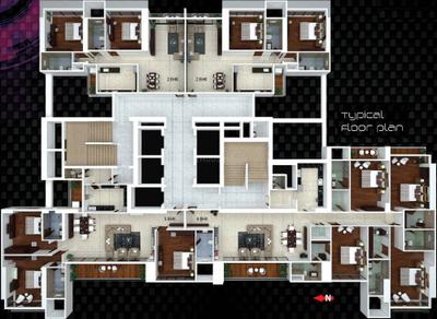 Project Image of 919.0 - 2172.0 Sq.ft 2 BHK Apartment for buy in Ajmera I Land Treon