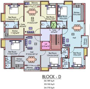 Project Image of 761.0 - 1129.0 Sq.ft 2 BHK Apartment for buy in Sri Durga Foundations Orchids