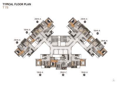 Project Image of 448.0 - 1522.0 Sq.ft 1 BHK Apartment for buy in Amanora Arbano Towers 73 74 75 and 76