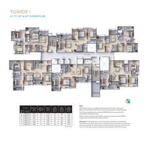 Project Image of 1077.0 - 1435.0 Sq.ft 3 BHK Apartment for buy in F Residences Merlin Phase II