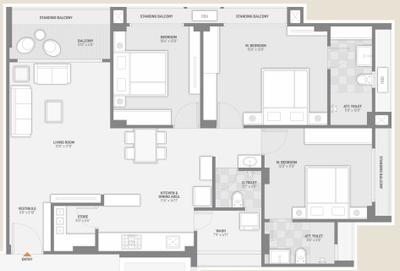 Project Image of 2259 Sq.ft 3 BHK Apartment / Flat for sale in Sargasan for Rs. 11500000