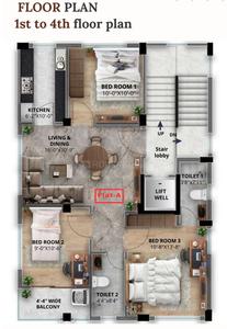 Project Image of 0.0 - 1200.0 Sq.ft 3 BHK Apartment for buy in Vee DE13 Arcade