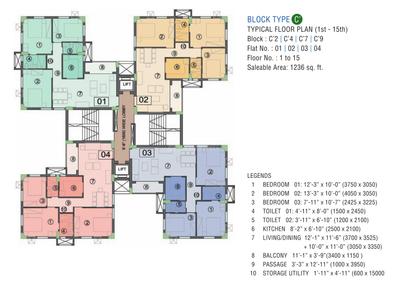 Project Image of 771.0 - 1524.0 Sq.ft 2 BHK Apartment for buy in Eden City Maheshtala