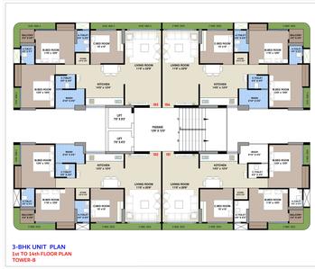 Project Image of 863.16 - 909.01 Sq.ft 3 BHK Apartment for buy in The Antilia