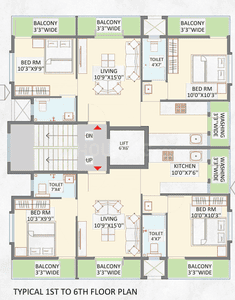 Project Image of 0.0 - 1034.0 Sq.ft 2 BHK Apartment for buy in B Orbit Omkar
