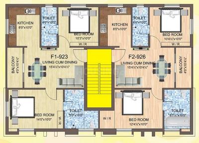 Project Image of 923.0 - 2061.0 Sq.ft 2 BHK Apartment for buy in Vishnu Lotus