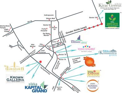 Project Image of 640.0 - 1930.0 Sq.ft 1 BHK Apartment for buy in Sikka Kirat Greens