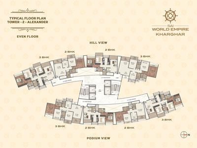 Project Image of 764.0 - 2013.0 Sq.ft 2 BHK Apartment for buy in Paradise Sai World Empire Phase 1