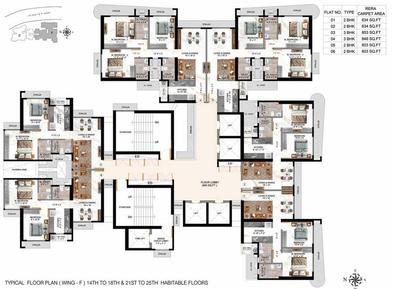 Project Image of 603.0 - 897.0 Sq.ft 2 BHK Apartment for buy in Right Choice Tower 28 C and F