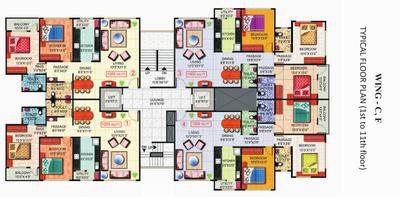 Project Image of 1255.0 - 1500.0 Sq.ft 2 BHK Apartment for buy in Sai Radha Pride